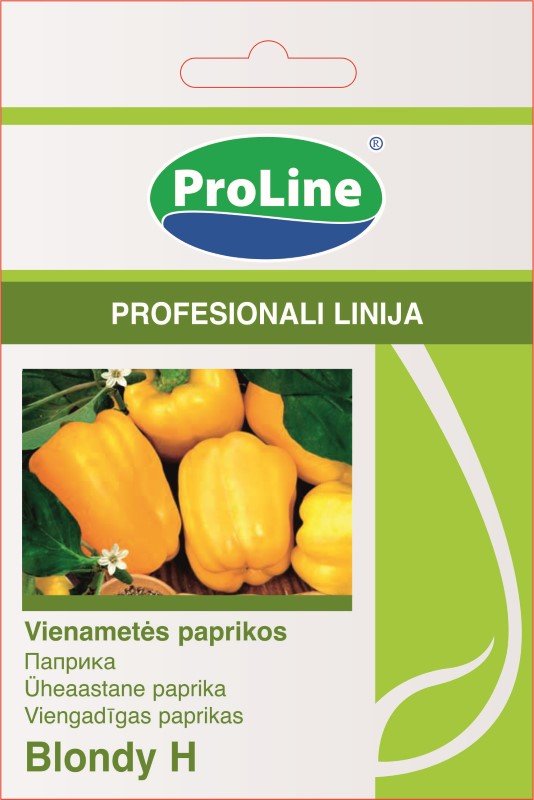 Sėklos daržovių PROLINE paprika BLONDY F1, (02-07 mėn). G
