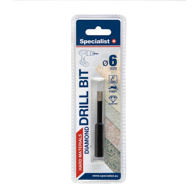 Deimantinis grąžtas SPECIALIST+, 6 mm
