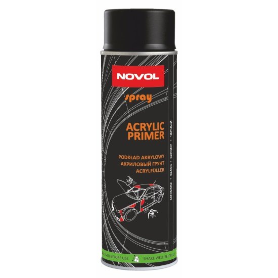 Gruntas NOVOL, juodas, akrilinis, 500 ml